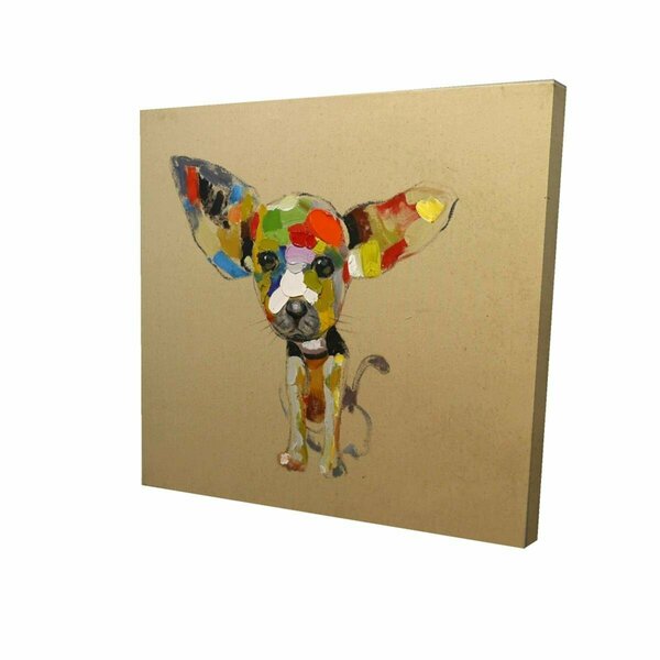 Fondo 16 x 16 in. Abstract Colorful Chihuahua-Print on Canvas FO2792698